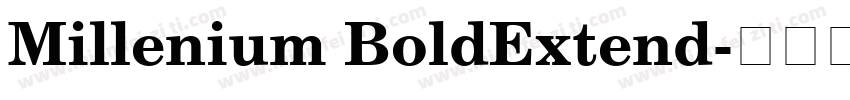 Millenium BoldExtend字体转换